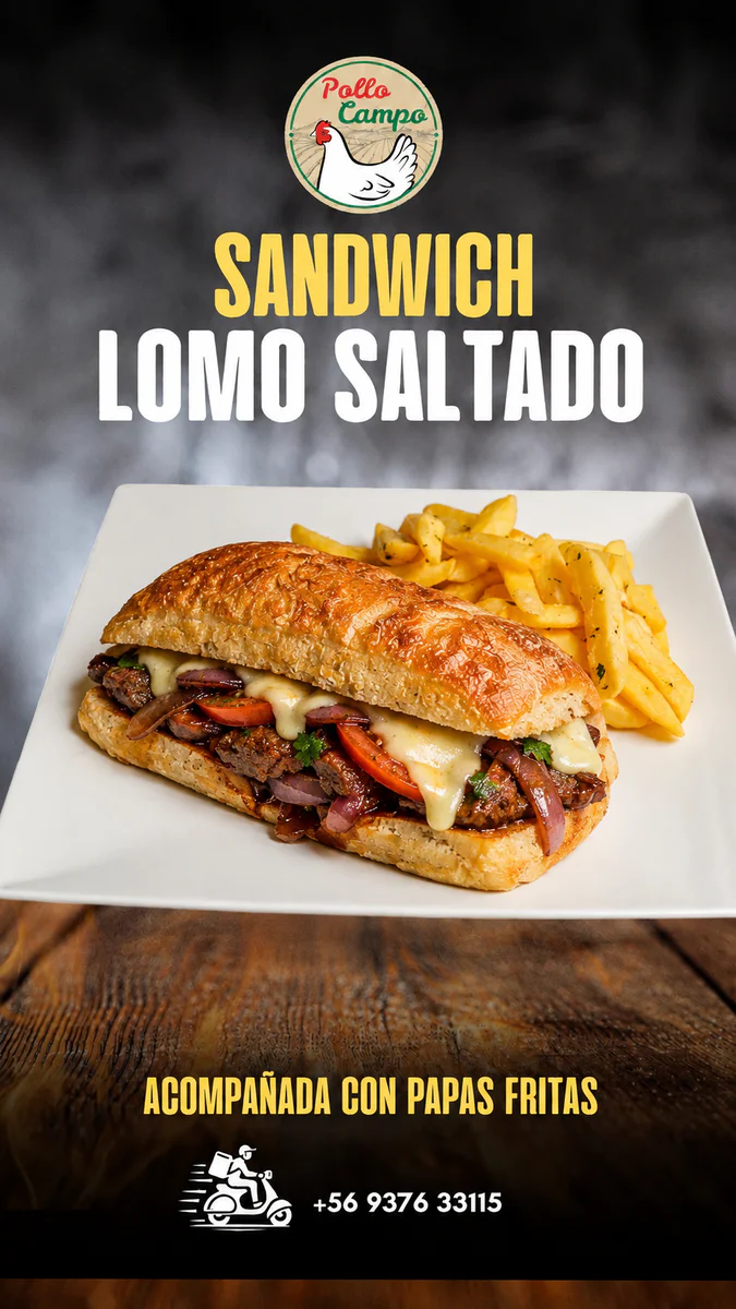 Sándwich de Lomo Saltado